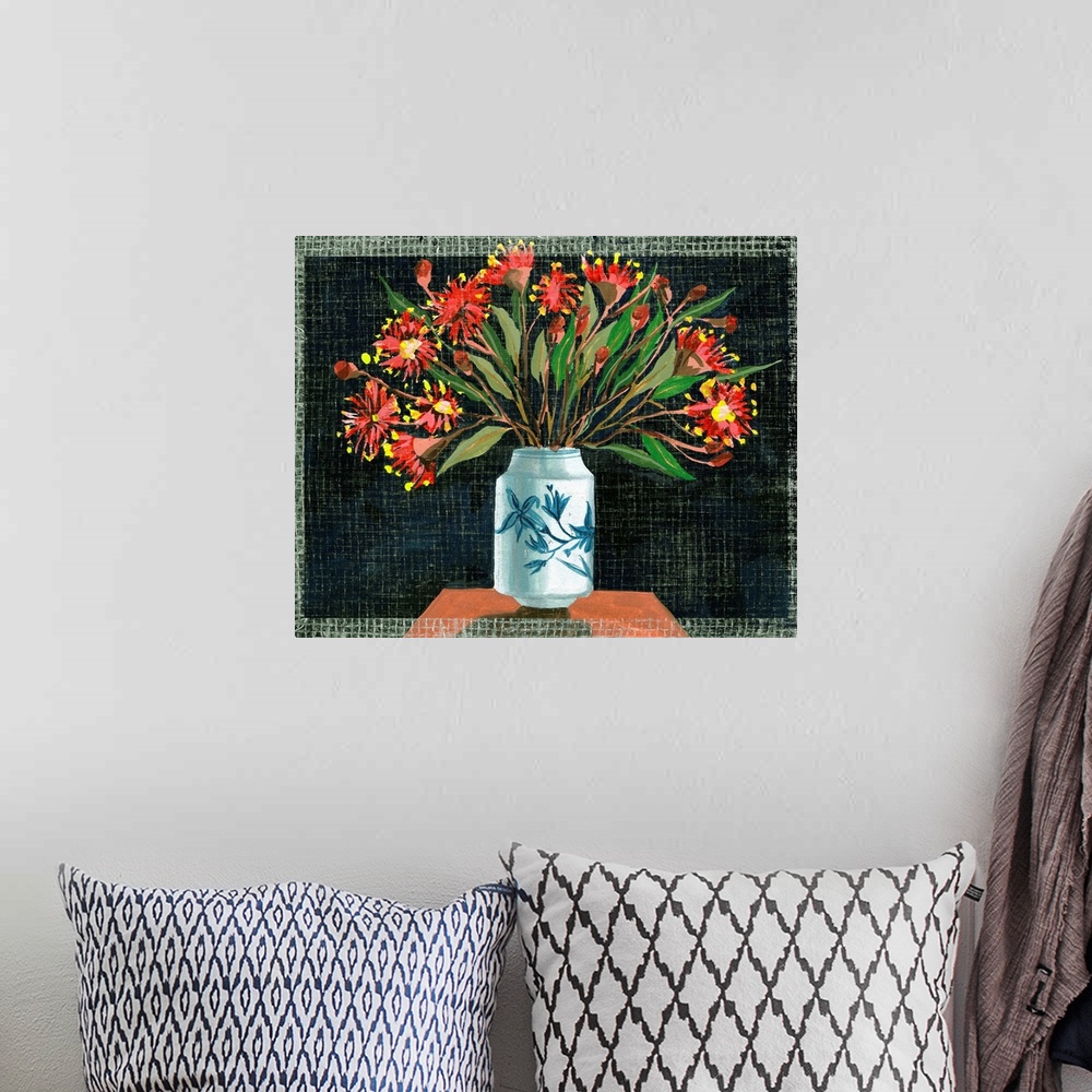 A bohemian room featuring Night Flowers I