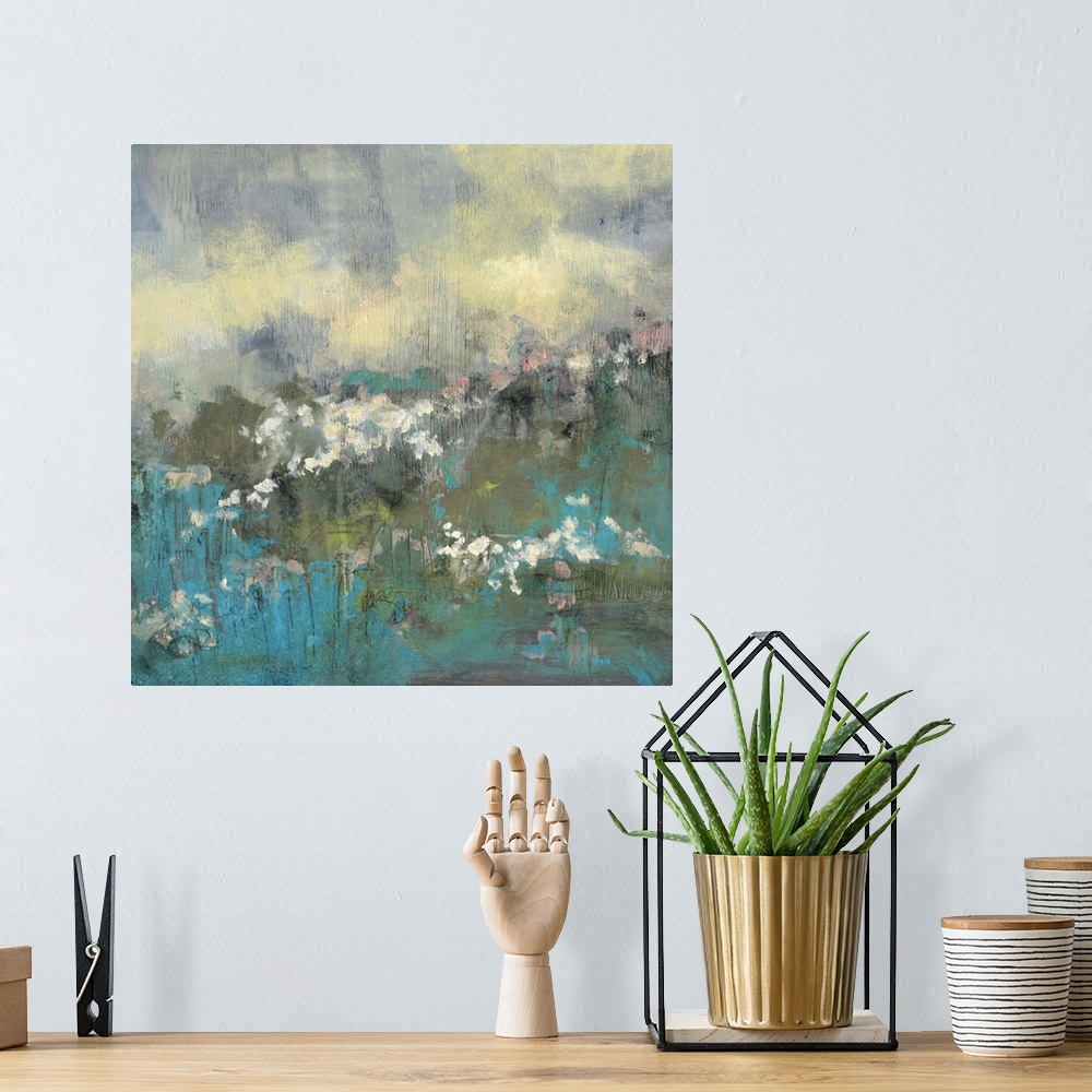 A bohemian room featuring Painterly Field II