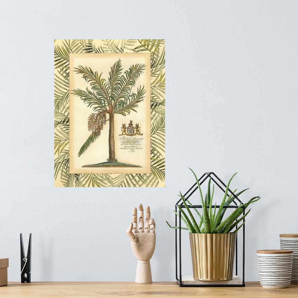 A bohemian room featuring Palm in Bamboo I