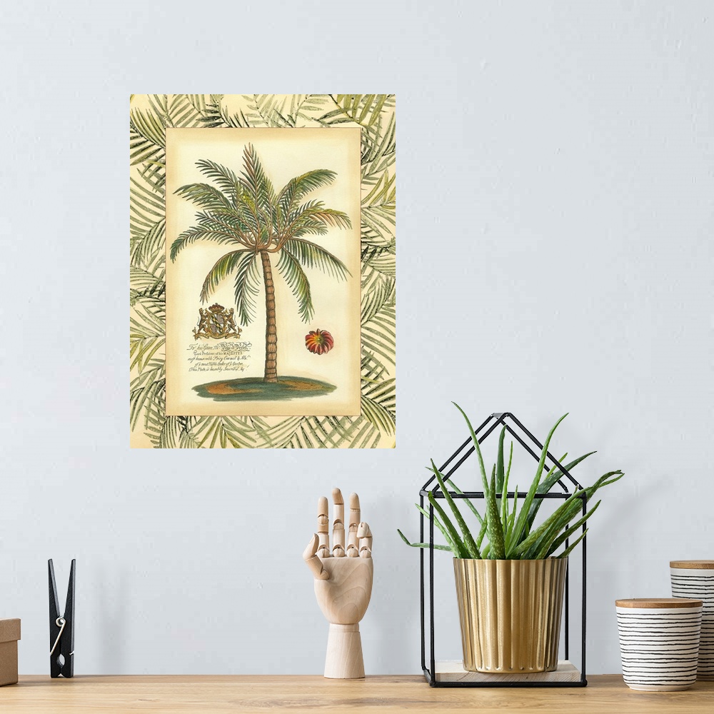 A bohemian room featuring Palm in Bamboo II
