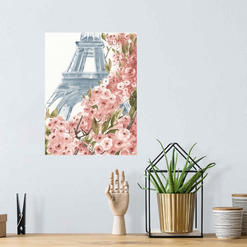 A bohemian room featuring Paris Cherry Blossoms II
