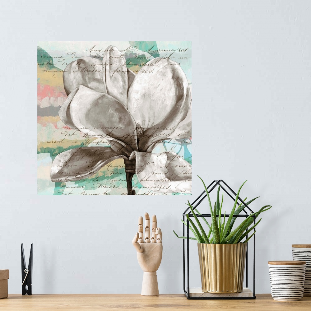 A bohemian room featuring Pastel Magnolias I
