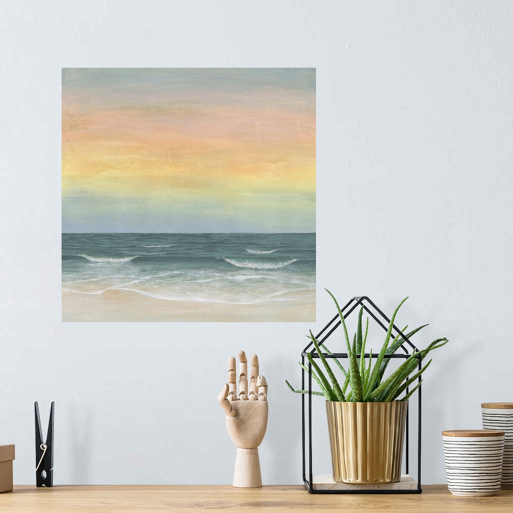 A bohemian room featuring Pastel Shoreline View III