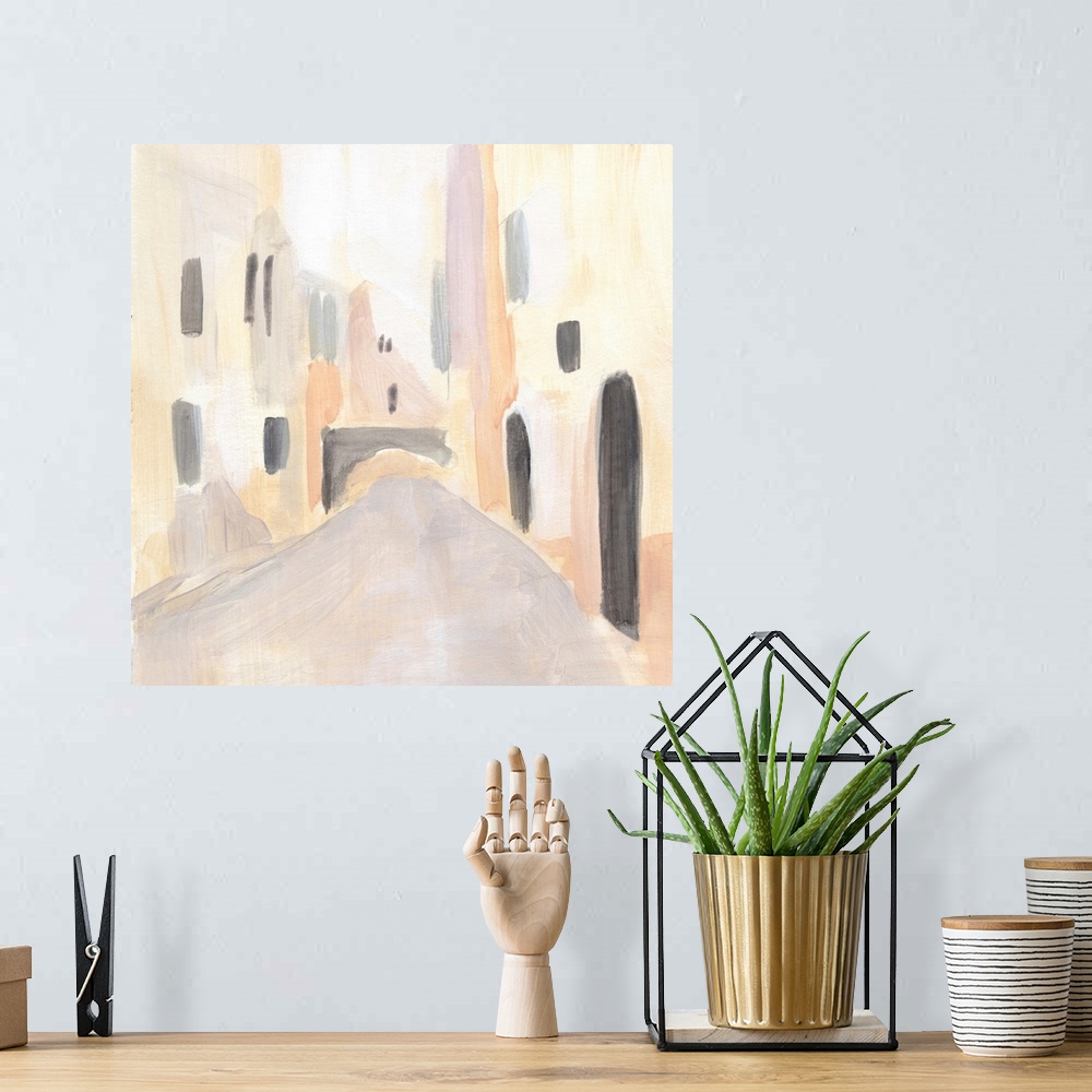 A bohemian room featuring Pastel Streets I