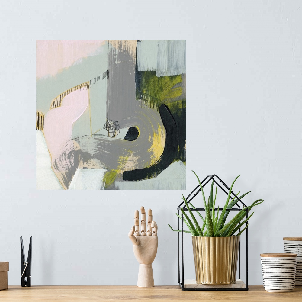 A bohemian room featuring Pastel Strokes II