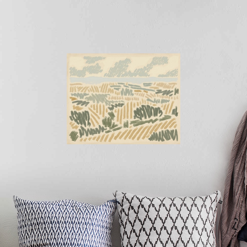 A bohemian room featuring Paysage De Montpellier I