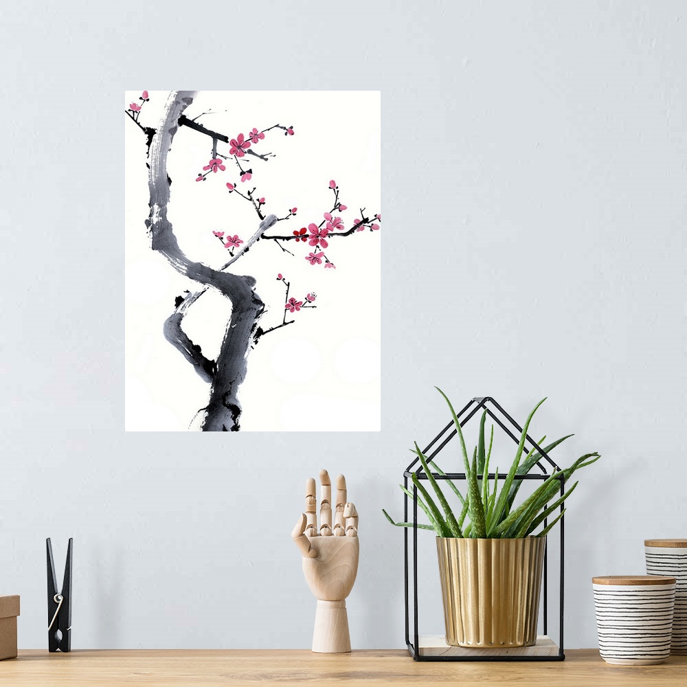 A bohemian room featuring Plum Blossom Branch I