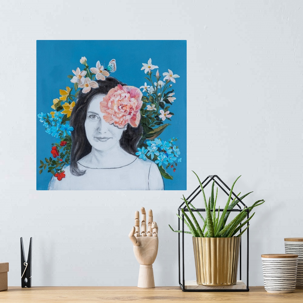 A bohemian room featuring Portraits In Bloom III