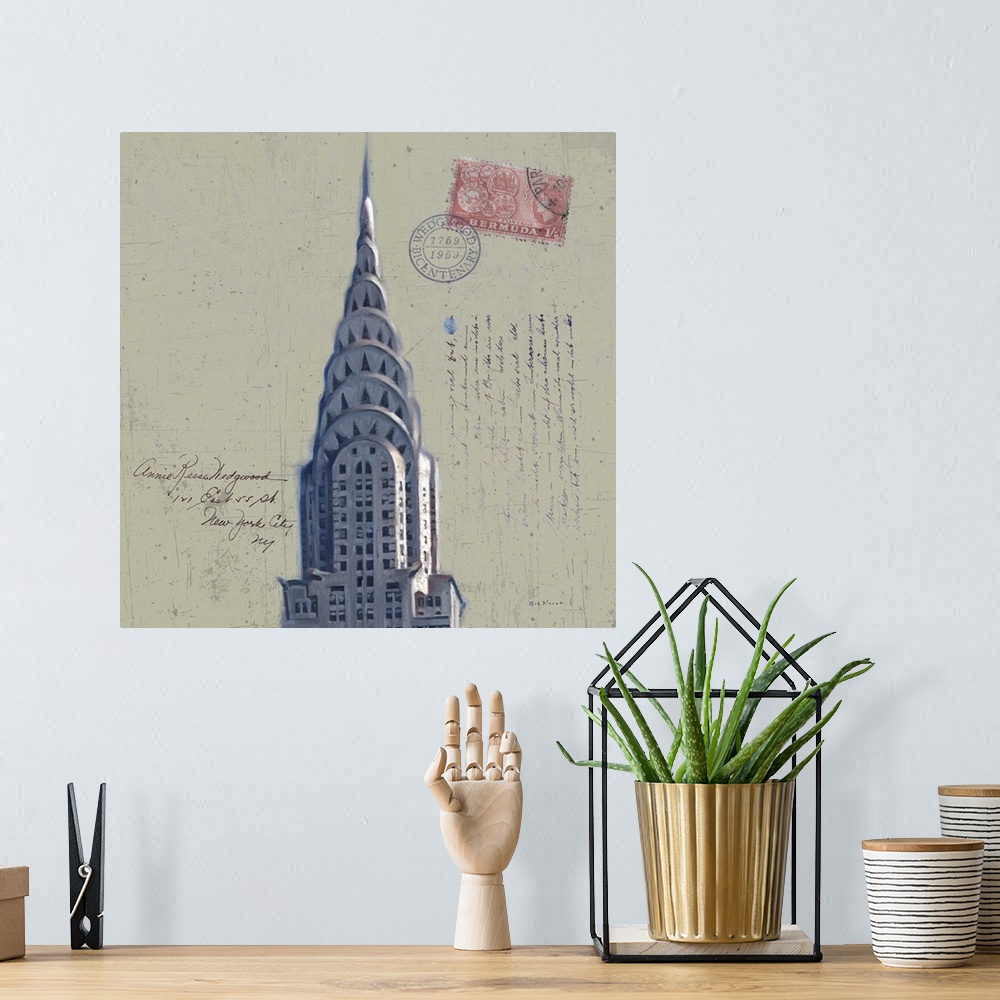 A bohemian room featuring Postage Skyscraper I
