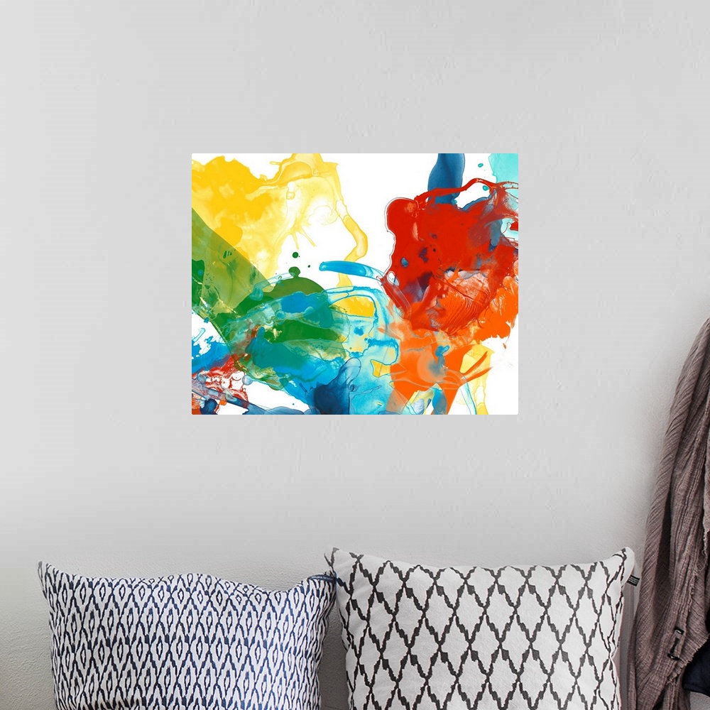 A bohemian room featuring Primary Abstract II