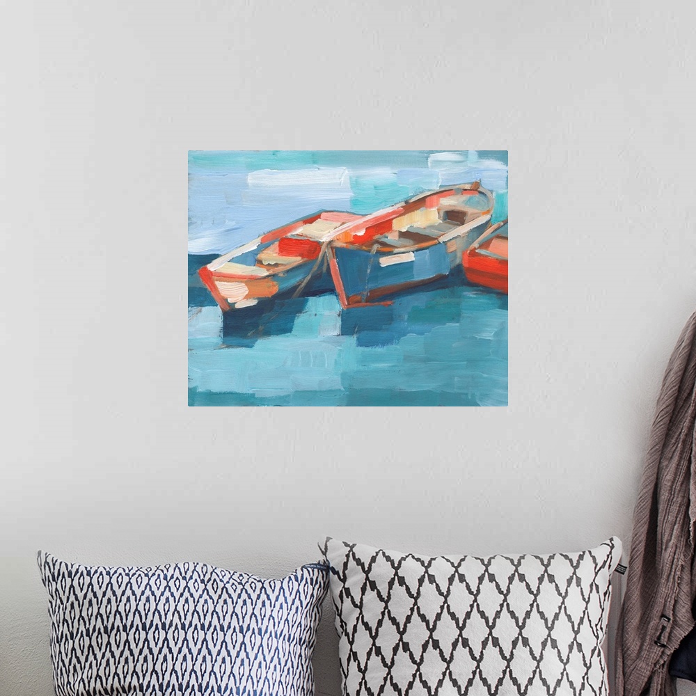 A bohemian room featuring Primary Boats I