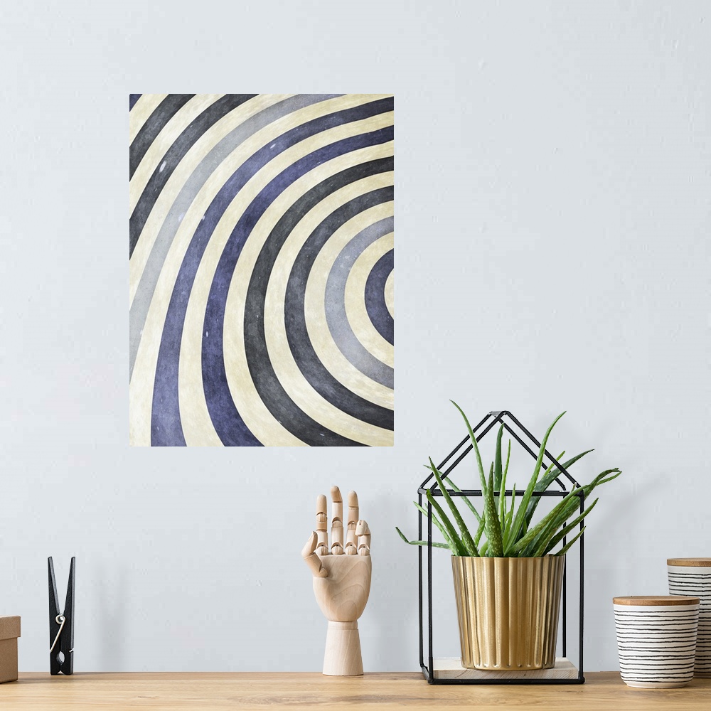 A bohemian room featuring Rings Of Abstract II