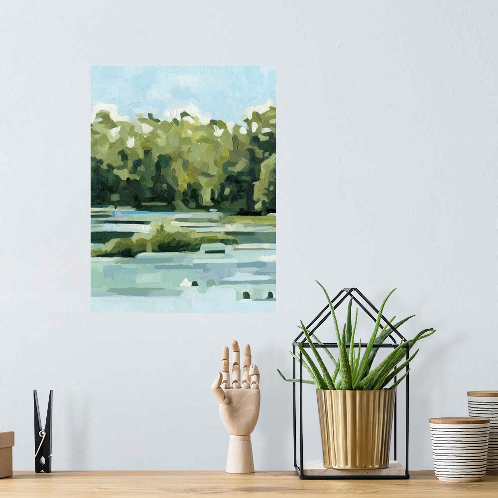 A bohemian room featuring River Day I