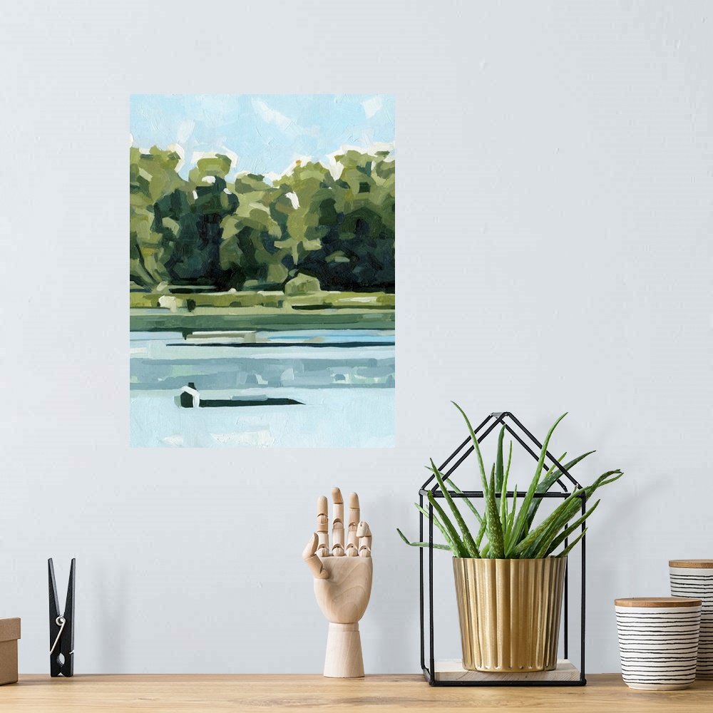 A bohemian room featuring River Day II