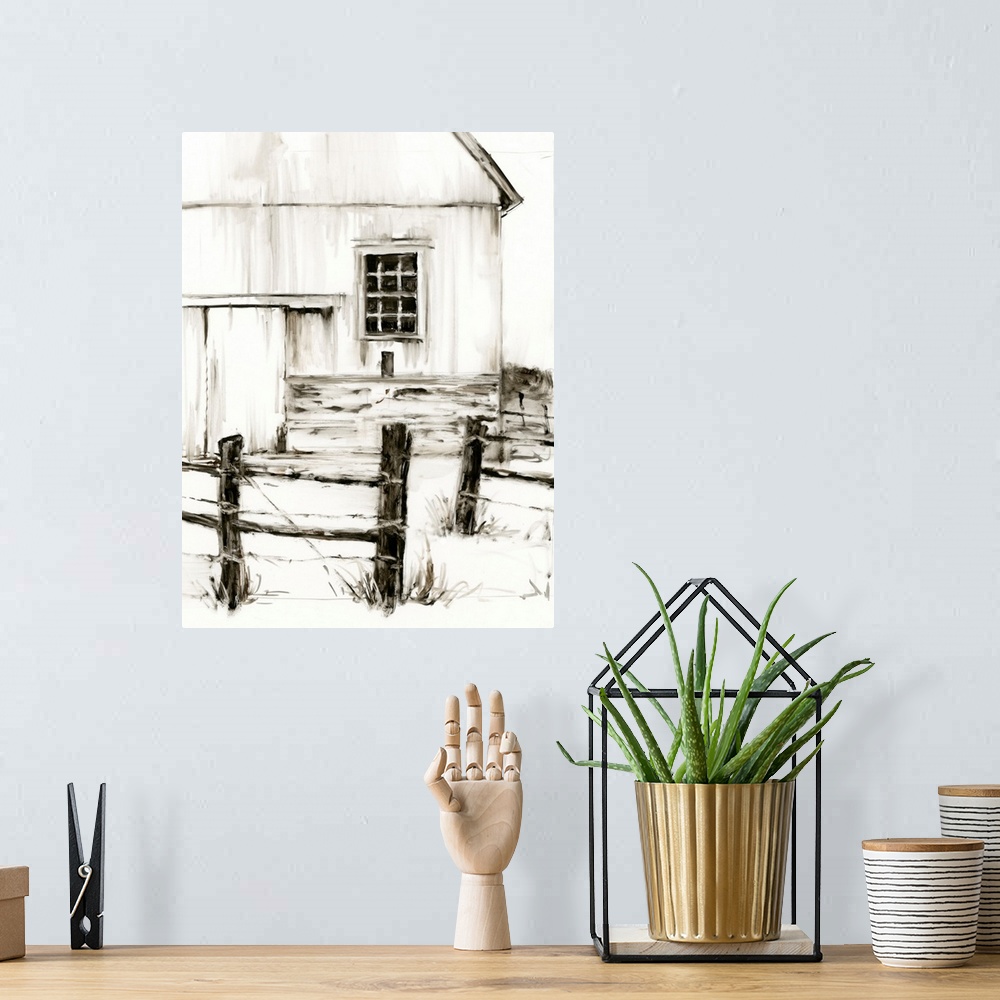 A bohemian room featuring Rustic Barbed Wire II