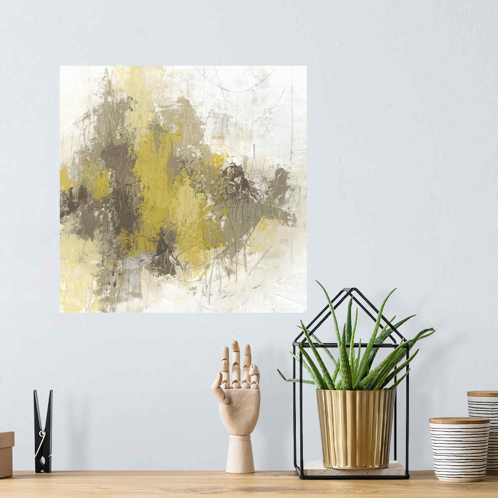 A bohemian room featuring Saffron Abstract II