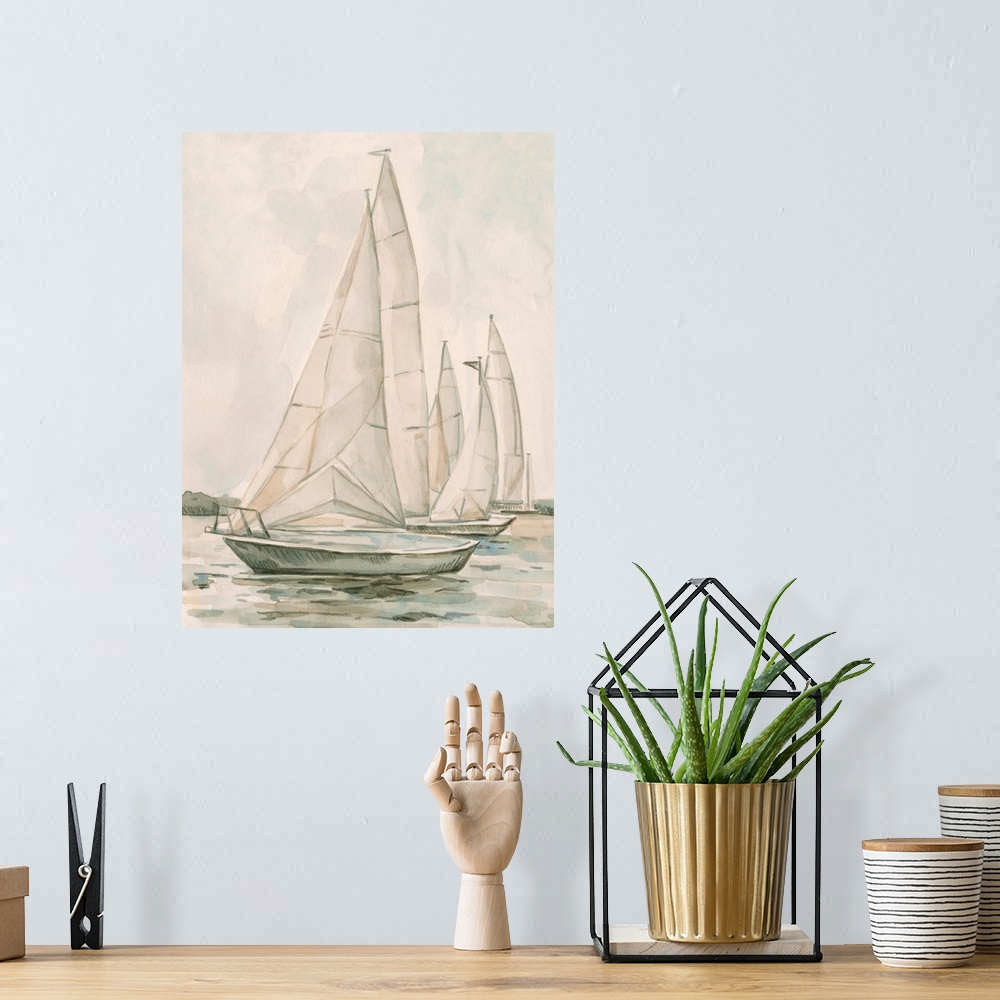 A bohemian room featuring Sail Scribble II
