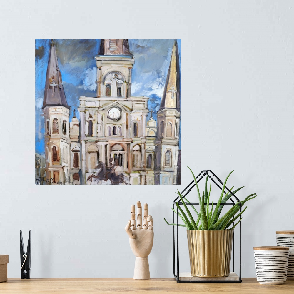 A bohemian room featuring Saint Louis Cathedral II