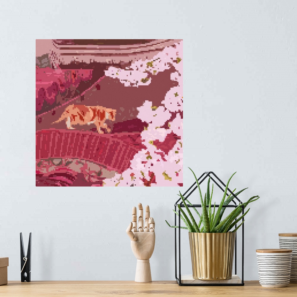 A bohemian room featuring Sakura Cat I