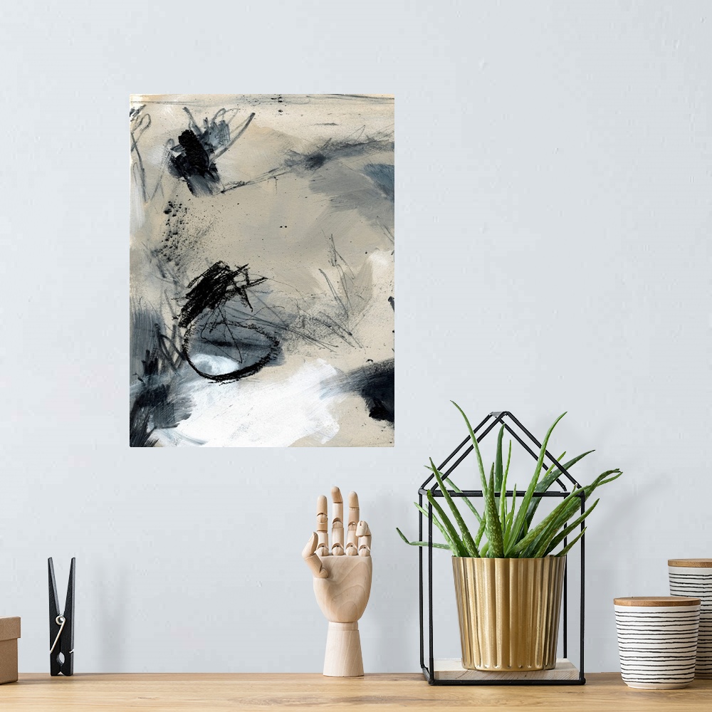 A bohemian room featuring Scribble Abstract II