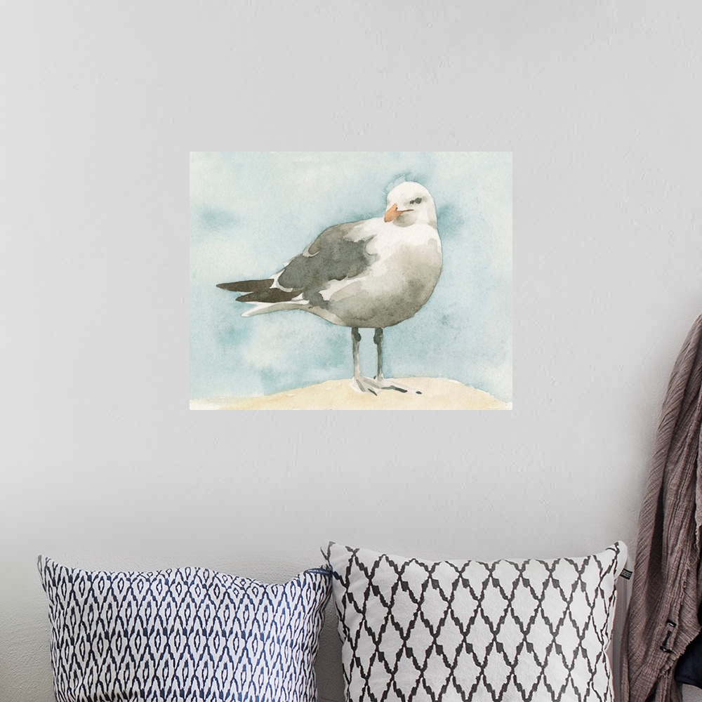 A bohemian room featuring Simple Seagull I