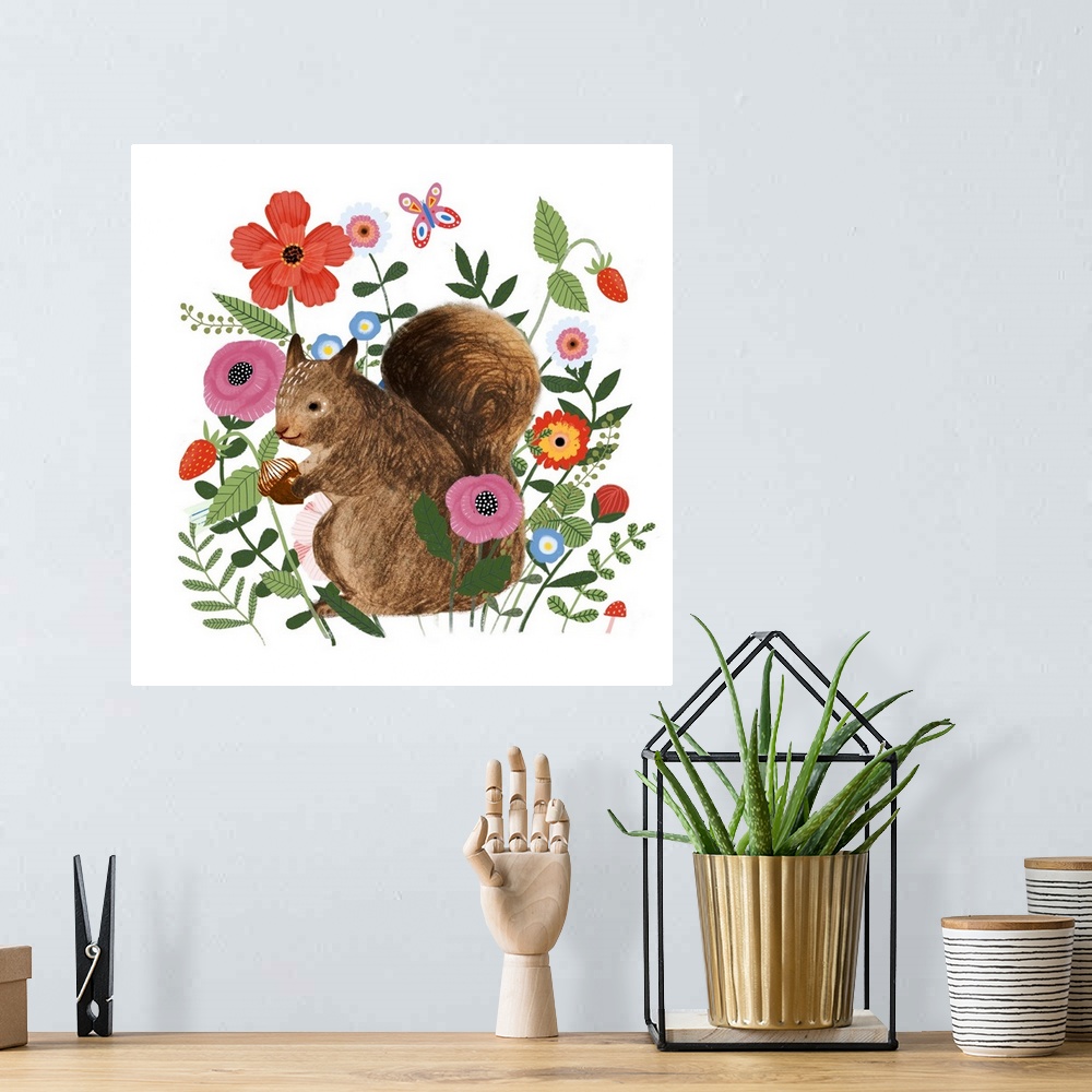 A bohemian room featuring Spring Floral Critters IV