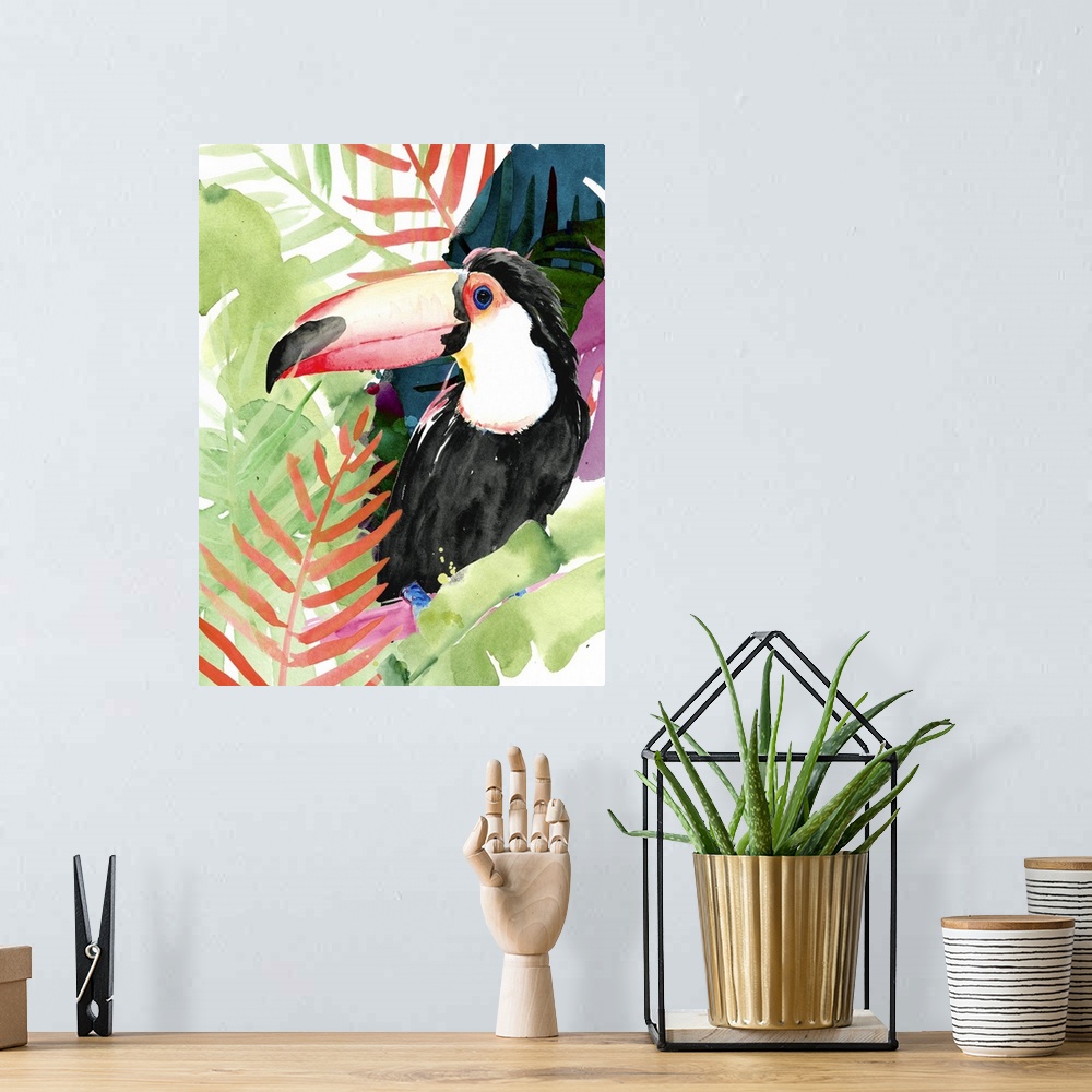A bohemian room featuring Toucan Palms I