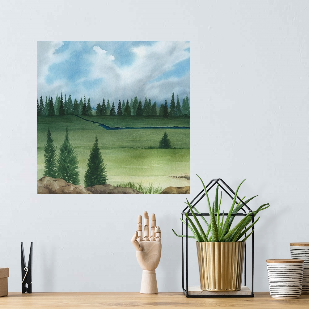 A bohemian room featuring Trees By The River I