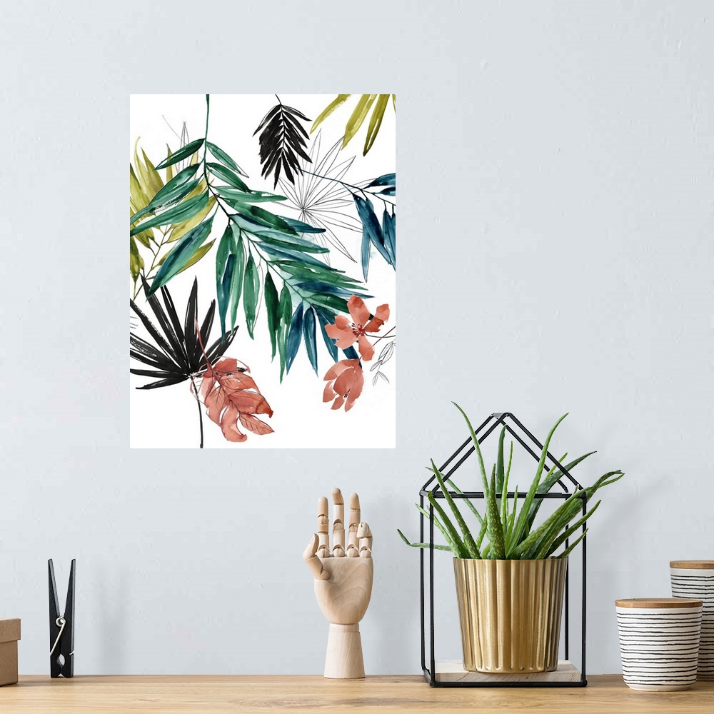 A bohemian room featuring Tropical Composition II