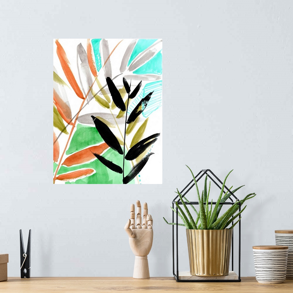 A bohemian room featuring Vivid Fronds I