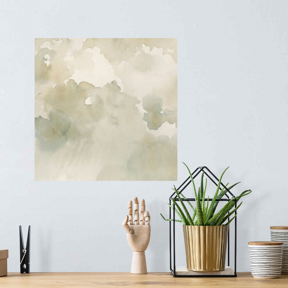 A bohemian room featuring Warm Clouds Abstract II