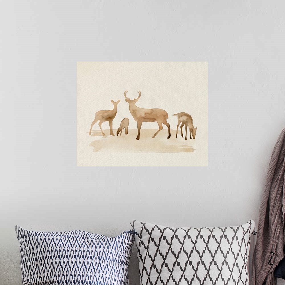 A bohemian room featuring Whitetail Herd I