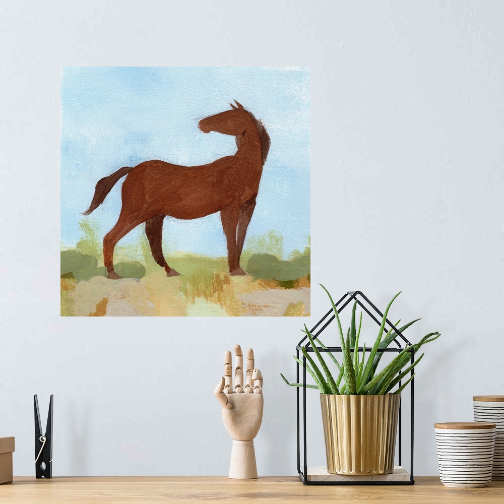 A bohemian room featuring Wild Pony I