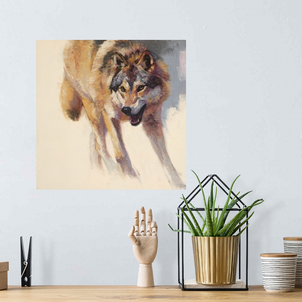A bohemian room featuring Wolf Study IV