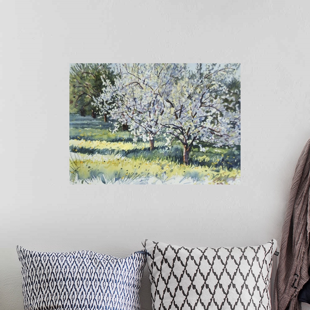A bohemian room featuring Apple Orchard in Spring