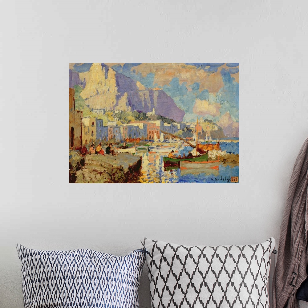 A bohemian room featuring Capri Seascape