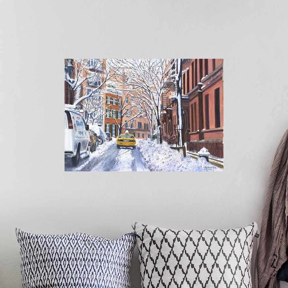 A bohemian room featuring Snow, West Village, NYC, 2012