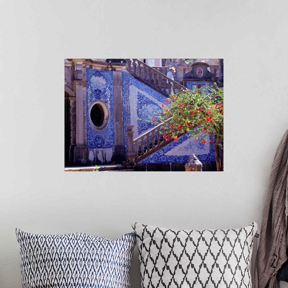 A bohemian room featuring Portugal, Algarve, Palacio de Estoi, azulejos