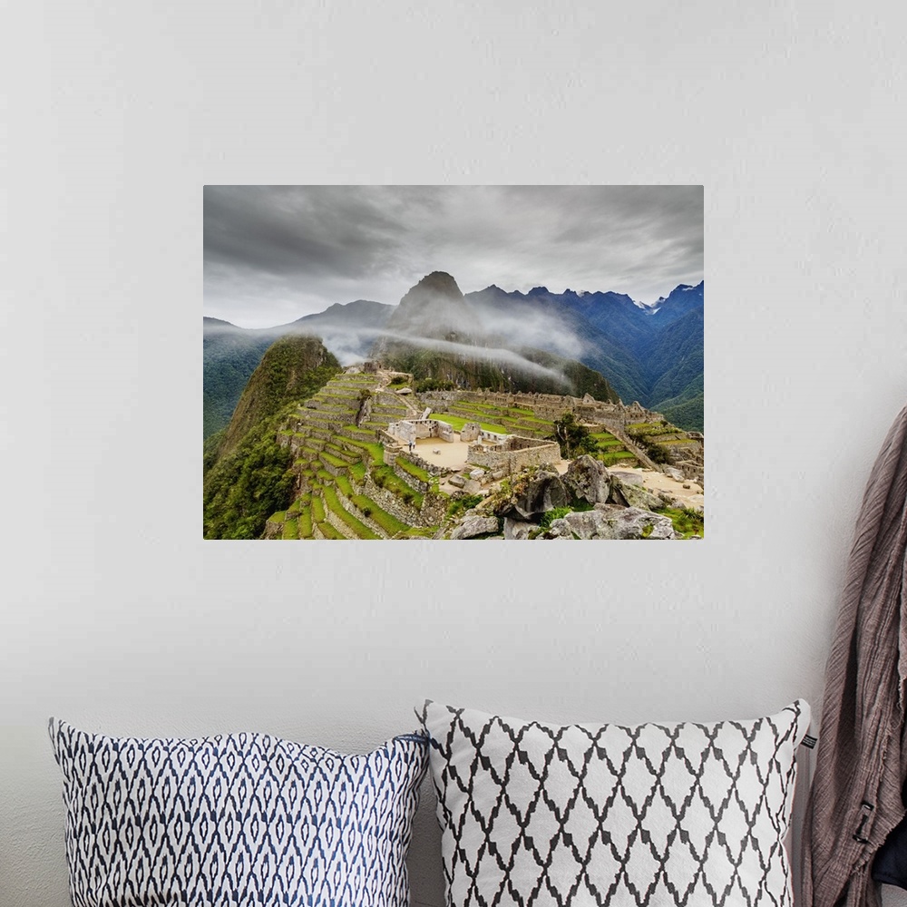 A bohemian room featuring Machu Picchu Ruins, Cusco Region, Peru
