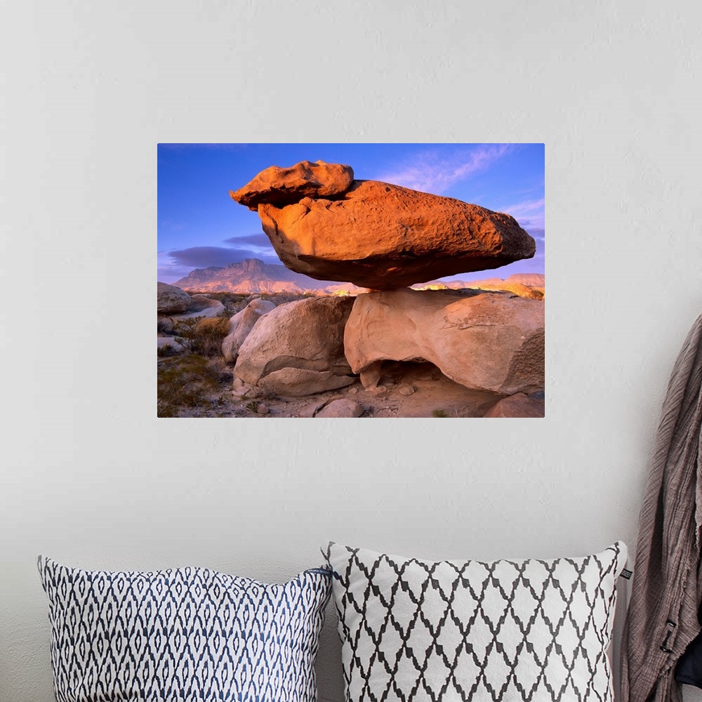 A bohemian room featuring El Capitan and Balanced Rock, Guadalupe Mountains National Park, Texas