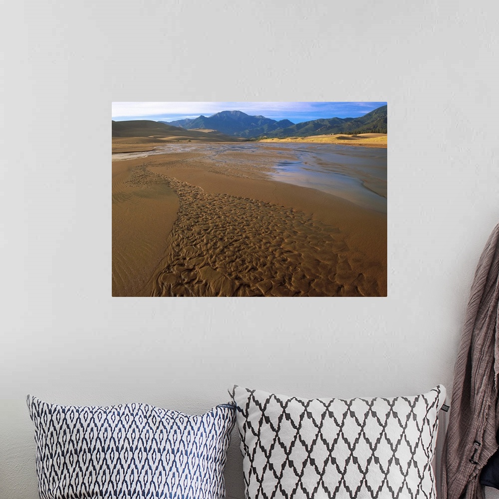 A bohemian room featuring Patterns in stream bed, Great Sand Dunes National Monument, Colorado