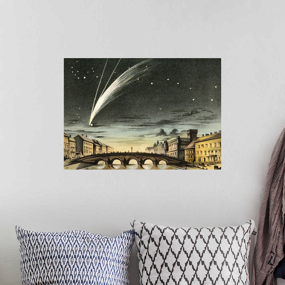 A bohemian room featuring Donati's Comet of 1858, artwork. Discovered in June of 1858 by the Italian astronomer Giovanni Ba...