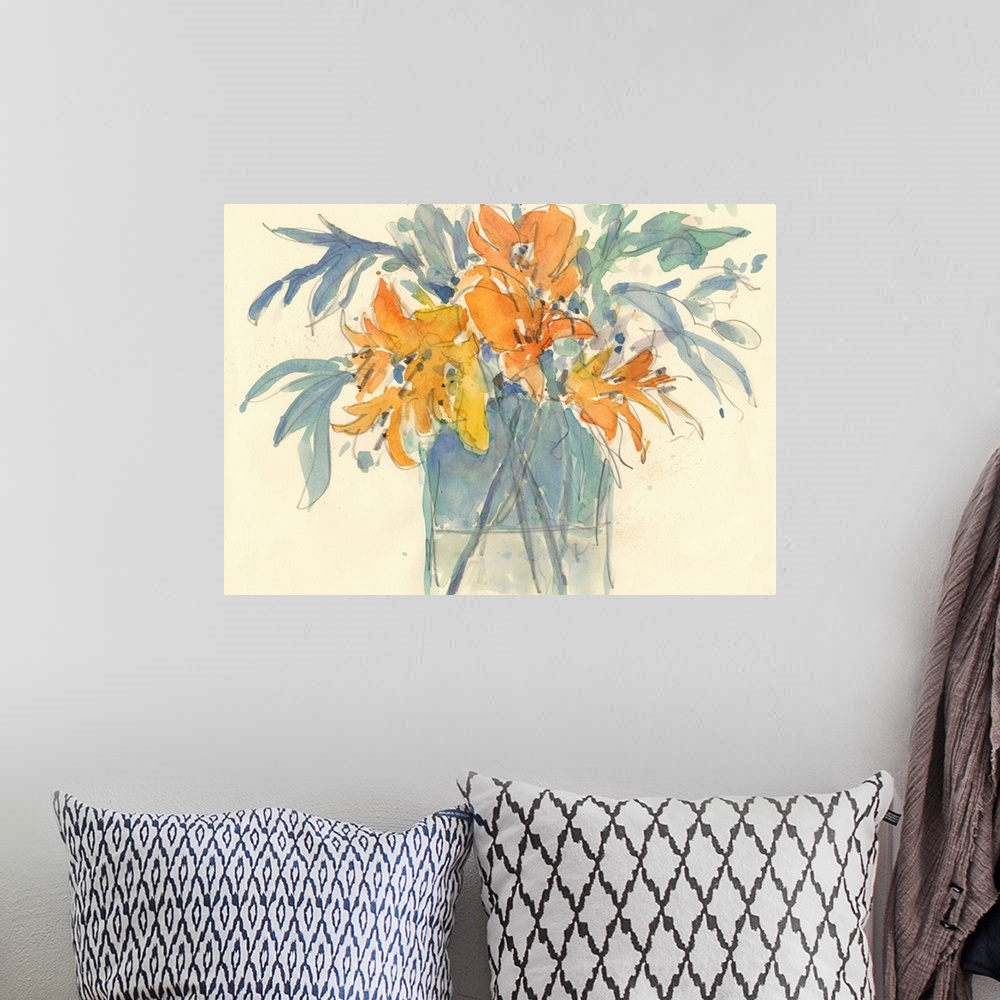 A bohemian room featuring Day Lily Moment II