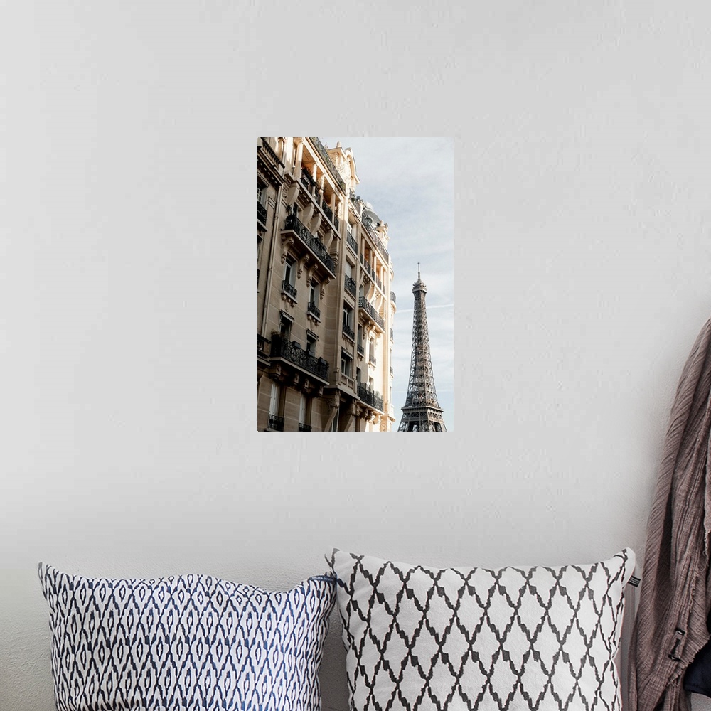 A bohemian room featuring Eiffel Tower