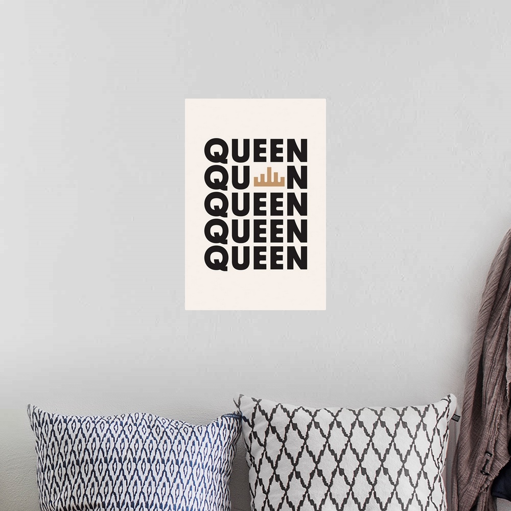 A bohemian room featuring Queen