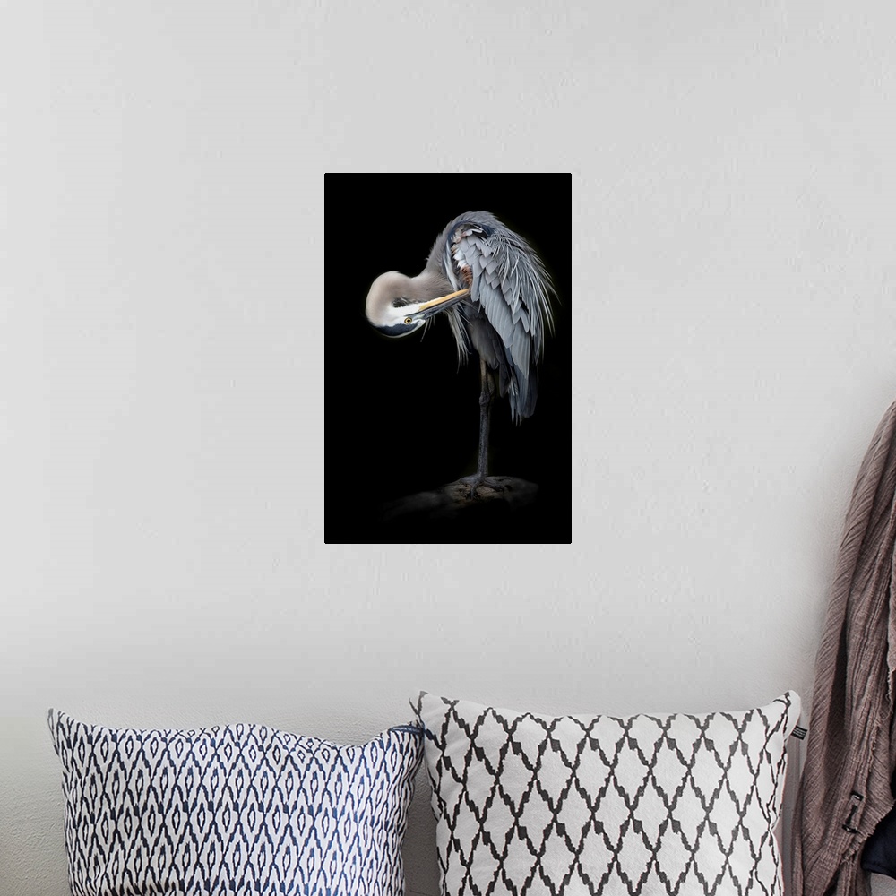 A bohemian room featuring The Great Blue Heron