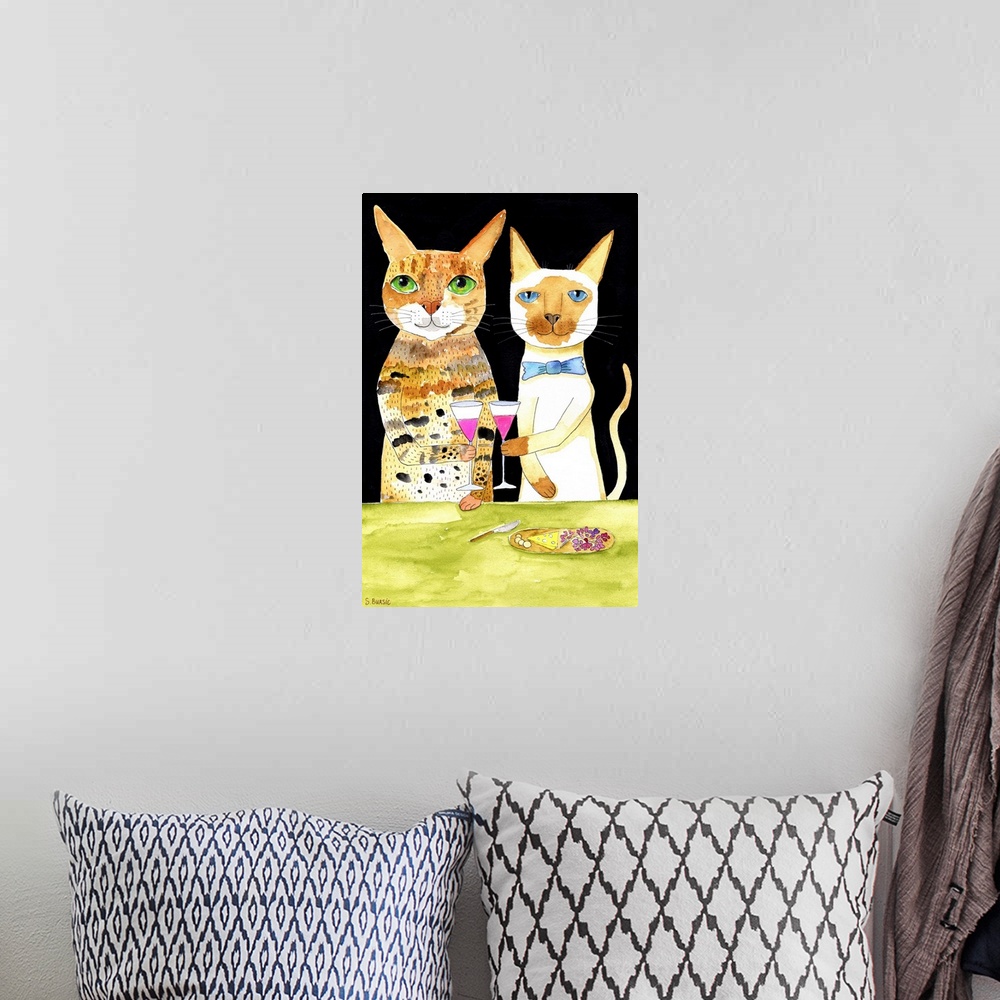 A bohemian room featuring Wine And Cheese Cats