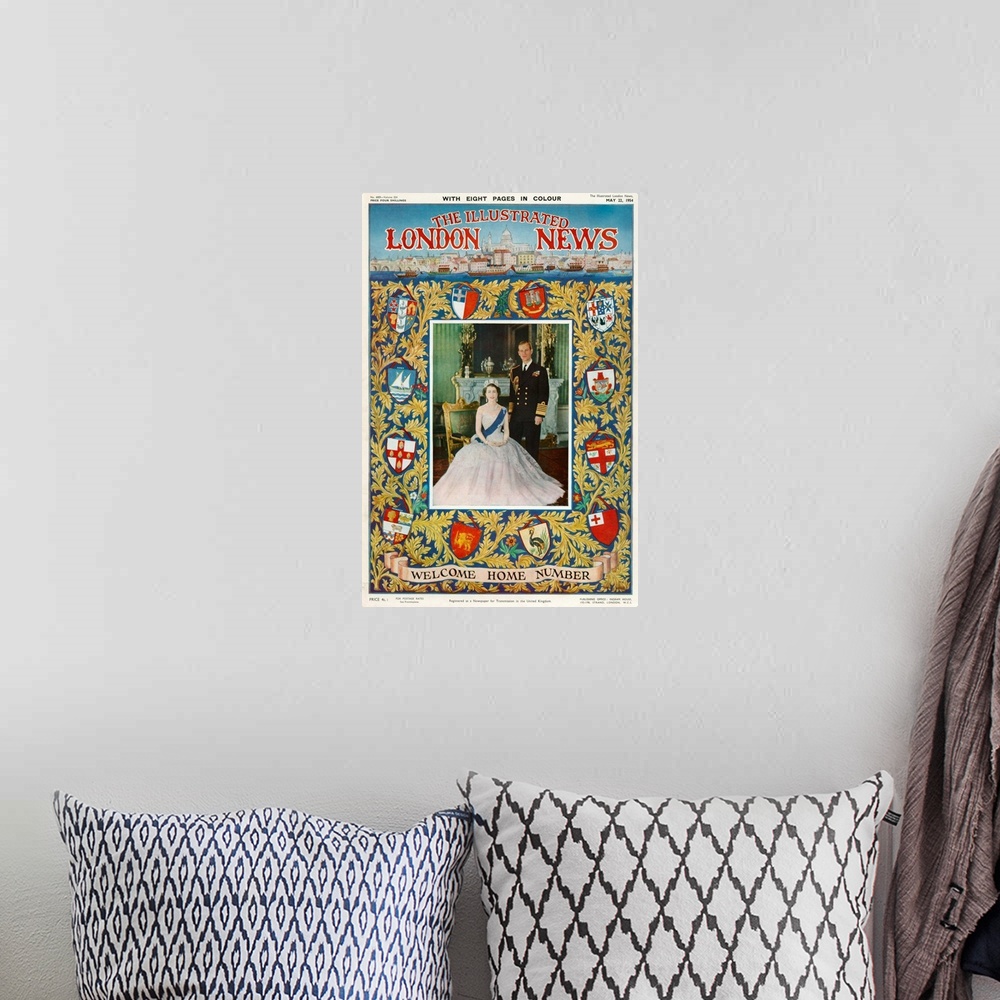 A bohemian room featuring 1950's UK Illustrated London News Magazine Cover