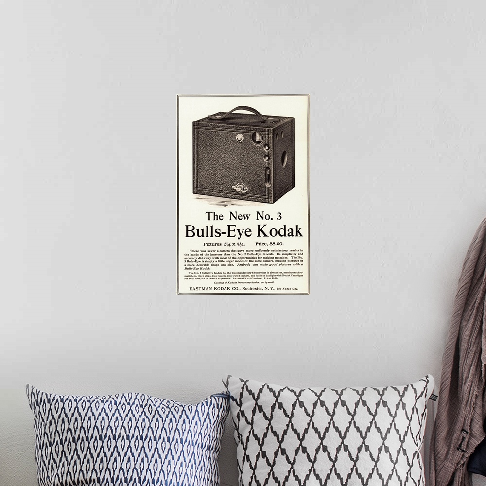 A bohemian room featuring USA Kodak Magazine Advert