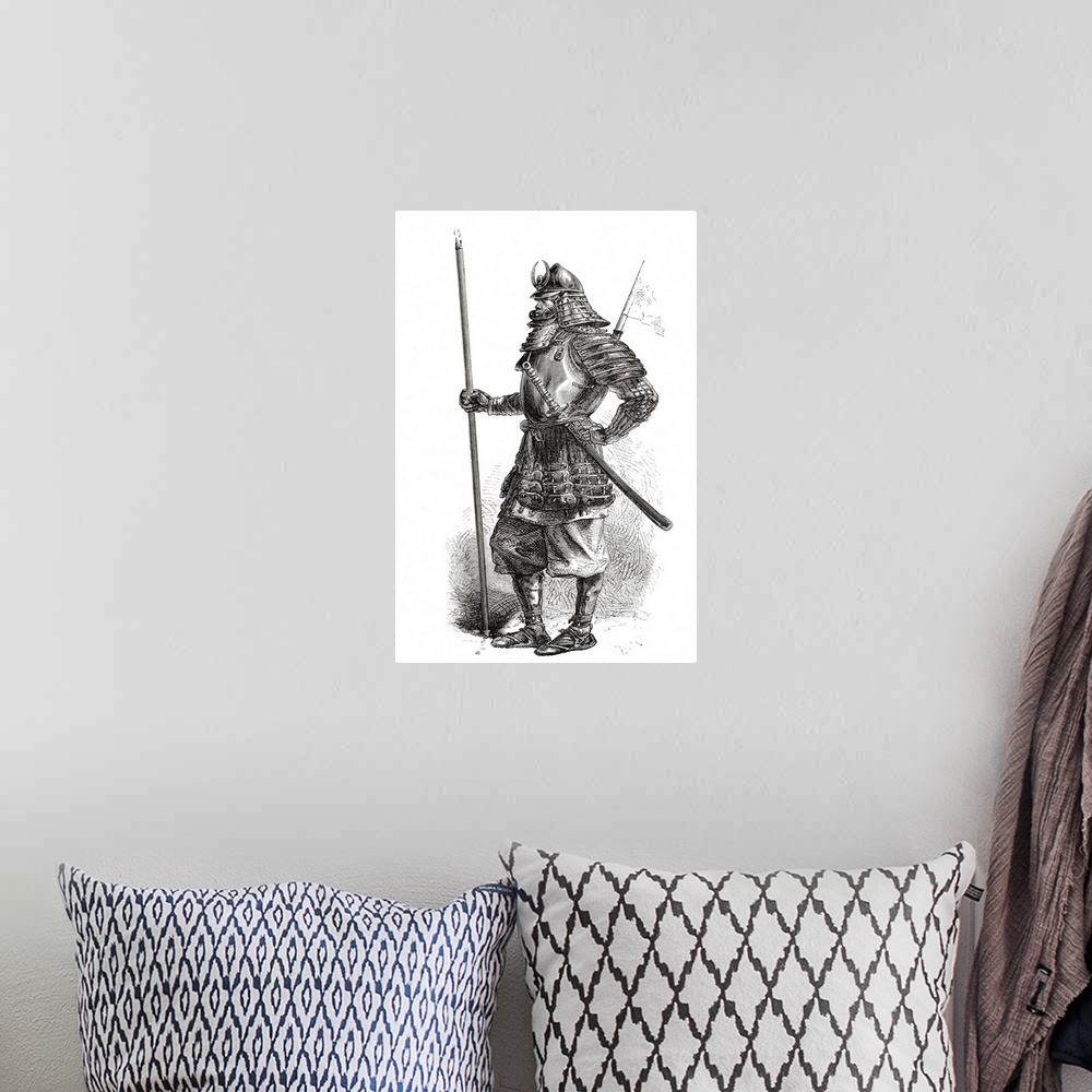 A bohemian room featuring A Japanese Lancer From The Shogun's Troops, In Full Armour In The 19th Century. From El Mundo En ...